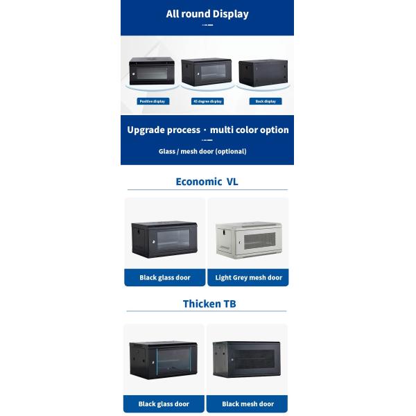 600*600*350 Server Cabinet Rack Made of SPCC Cold Rolled Steel for Advanced Desig