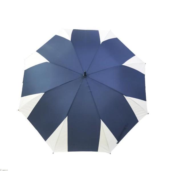 Polyester / Pongee Fabric Corporate Branded Golf Umbrellas With Plastic Handle