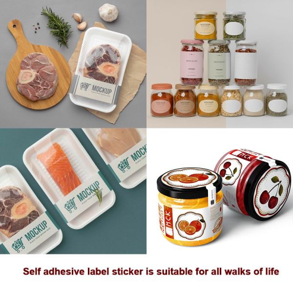 Self Adhesive Vinyl Spice Jar Label Condiment Glass Honey Bottle Sticker