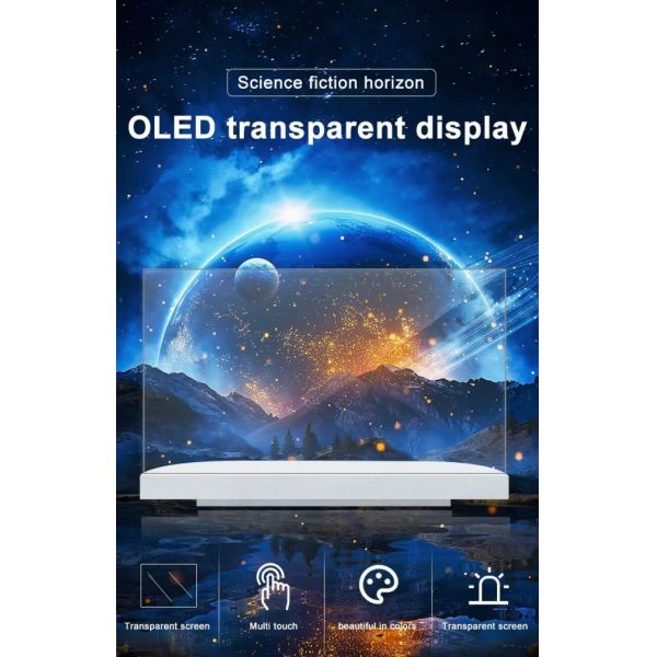 Powerful 55 Inch Clear OLED Screen for Precise Image Display for Stage Elevators Retail Stores Shopping Malls Wayfinding