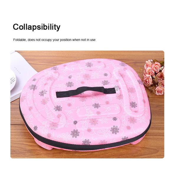 Lightweight Oval Waterproof EVA Storage Bag For Women Pink Or Gold Color