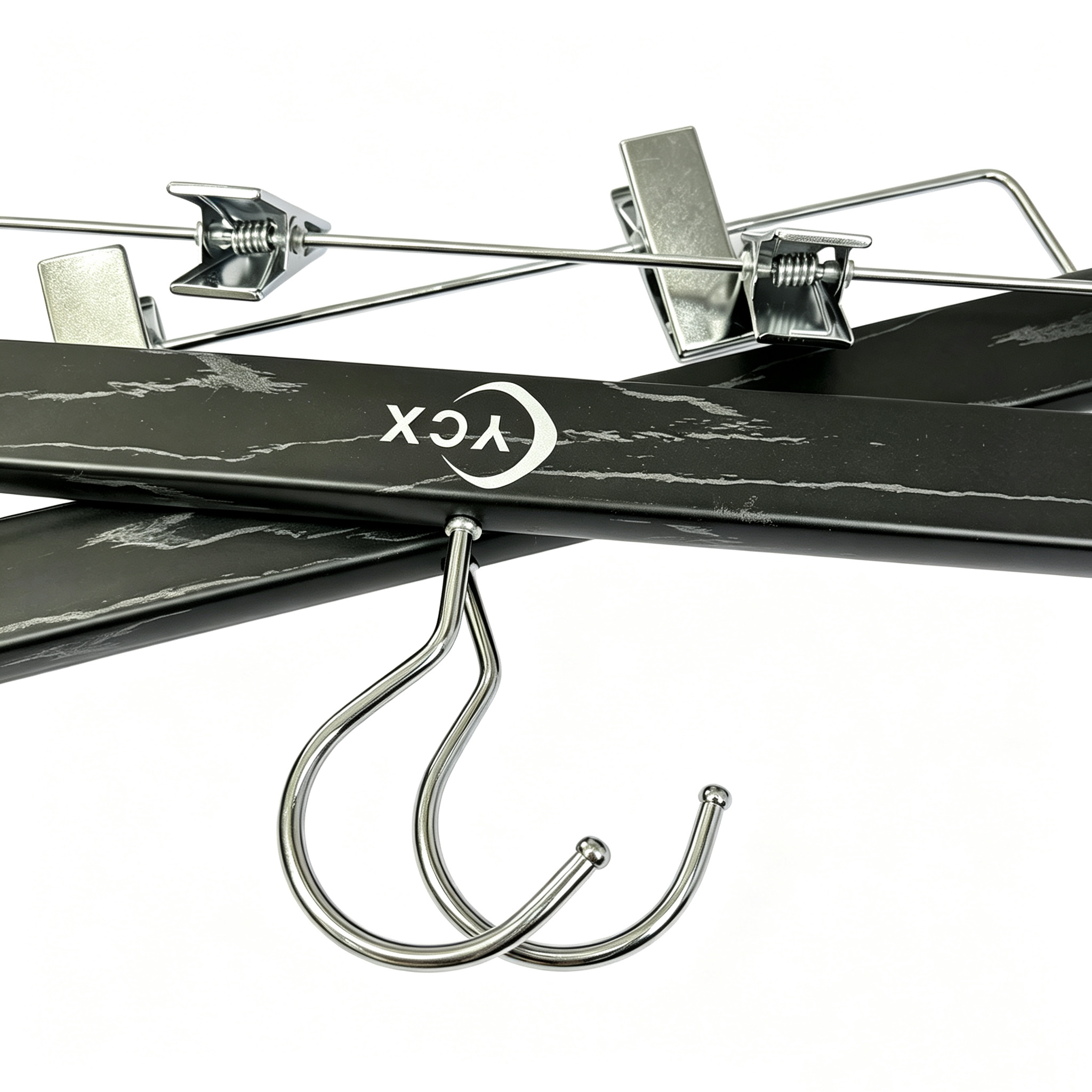 Non-slip ABS material trouser hanger with 37cm length perfect for suits clothing stores and hotels
