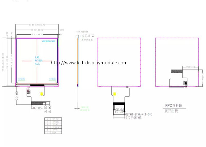 квадрат TFT интерфейса 480x480 RGB SPI показывает экран LCD для умного дома