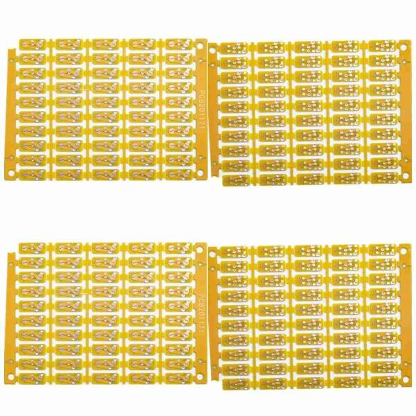 Gold Finger 20U Double Sided PCB 4mil 1.6mm Yellow Solder Mask