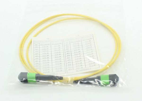 Trunk MPO MTP Cable MPO Male To MPO Female SM 8 / 12 Fiber Patch Cord