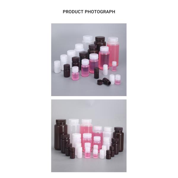 Customized Logo 250ml Wide-Mouth Plastic Clear Reagent Bottle Screw Cap for Medicine