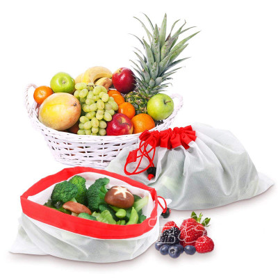 Овощ плода забавляется сумки хранения сетки покупок продукции Вашабле веревочки черноты мешка многоразовые