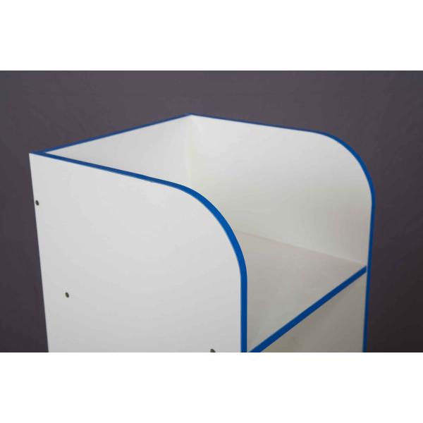 Three Tier Kids Playroom Furniture Storage Cabinet Book Storage With Caster Wheels