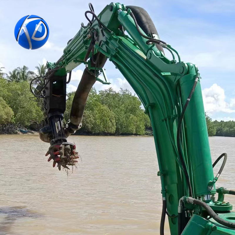 KEDA 2024 Self-Propulsion Track Type Amphibious Excavator with Cutter Suction Dredger Function