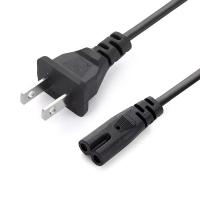 UL Certified American Standard Two Flat Power Plug 1.5m Black