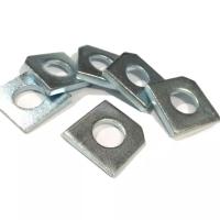 Lavadora quadrada espessada com revestimento de zinco Lavadoras quadradas azuis Lavadoras planas quadradas com M8 M10 M12 M30 DIN436