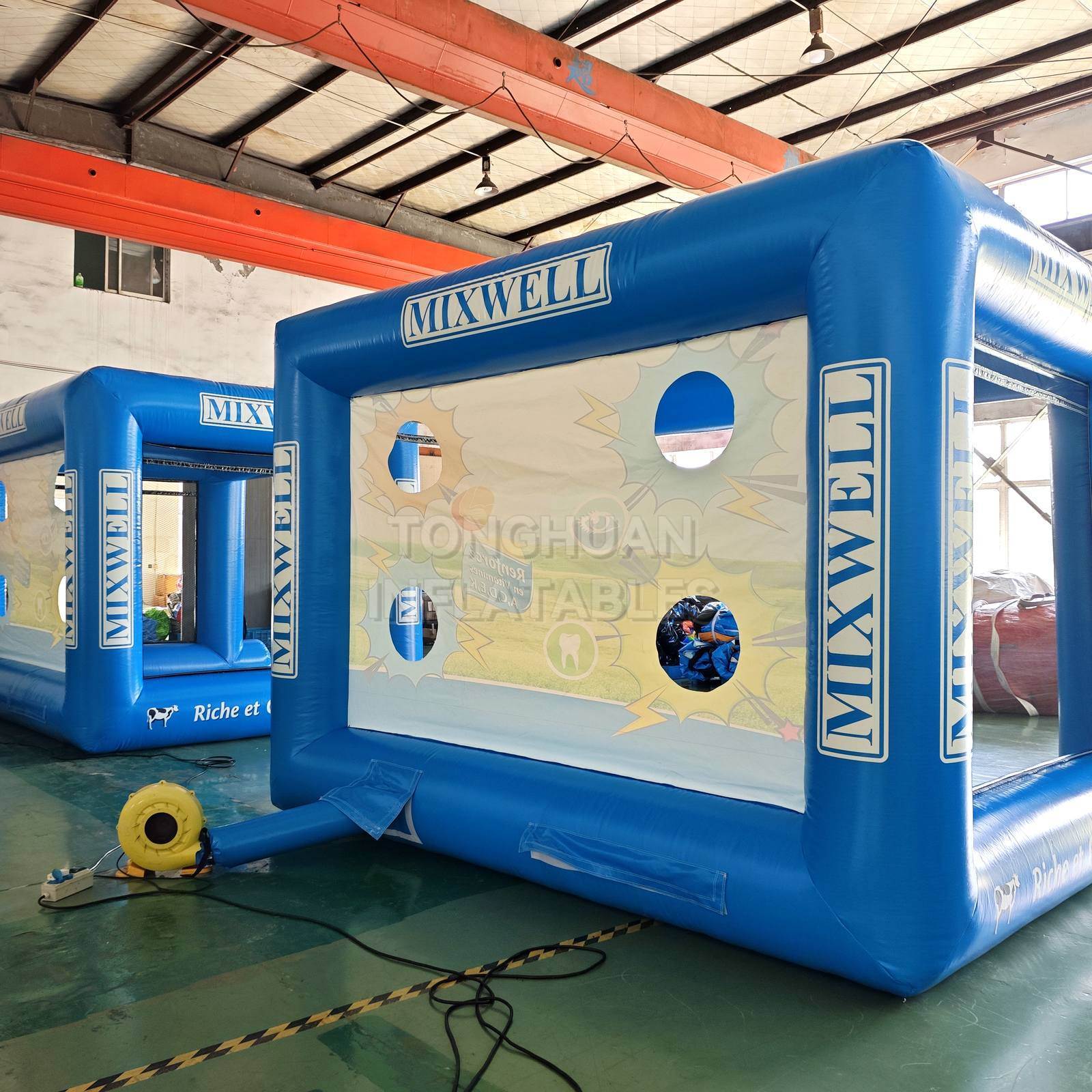 Commercial Inflatable Multi-Sport Target Goal with Mesh Panels Custom Printing and Reinforced Frame for Events and Team Games