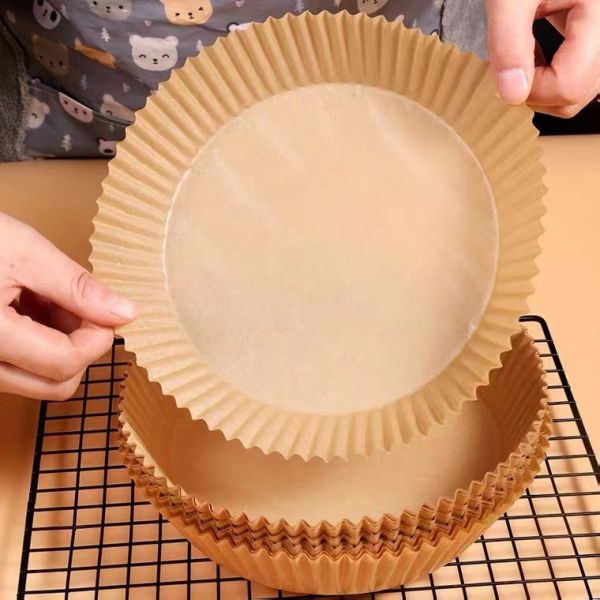 Customized Airfryer Water-proof air Fryer Disposable Paper Liners square Parchment Food Baking Reusable No Stick Liner Bowl Plates