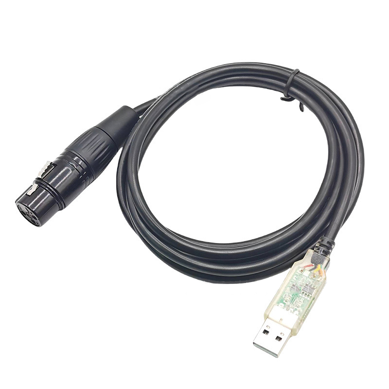USB на DMX512 ступени трехядерный XLR мужской кабель осветительного сигнала кабель par светового луча миксера кабель управления