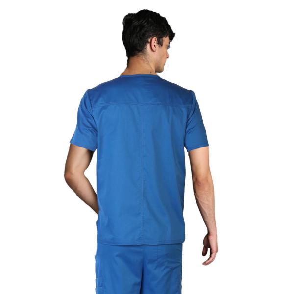 200 GSM v - медицинское рукава человека шеи короткое сплетенное равниной равномерное голубое Scrubs