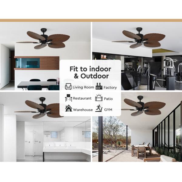 ceiling fan Низкий уровень шума декоративный тропический большой воздушный поток энергосберегающий 5 лепестков потолочный вентилятор