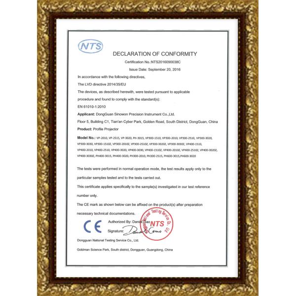 Hoyamo and Sinowon Inc Сертификации