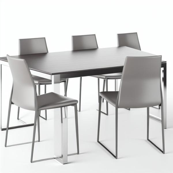 Wooden Dining Armchairs with Armrests - Set of 2 Natural Finish