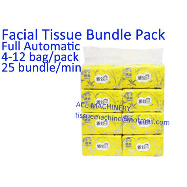 Full Automatic 12 Bags / Pack Facial Tissue Packing Machine