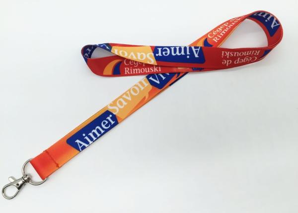 Heat Transfer Printing Card Holder Lanyard With Plastic Breakaway For Exhibition