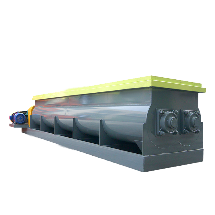 2000L Heavy Duty Dry Fertilizer Mixer Dual Shaft Machine For Manure Refractory