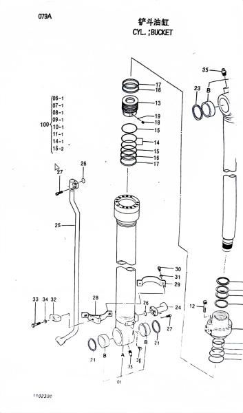 Apply to HITACHI 200 Excavator Hydraulic Cylinder Pipe 0789209 for Pipe Clamp Fixing