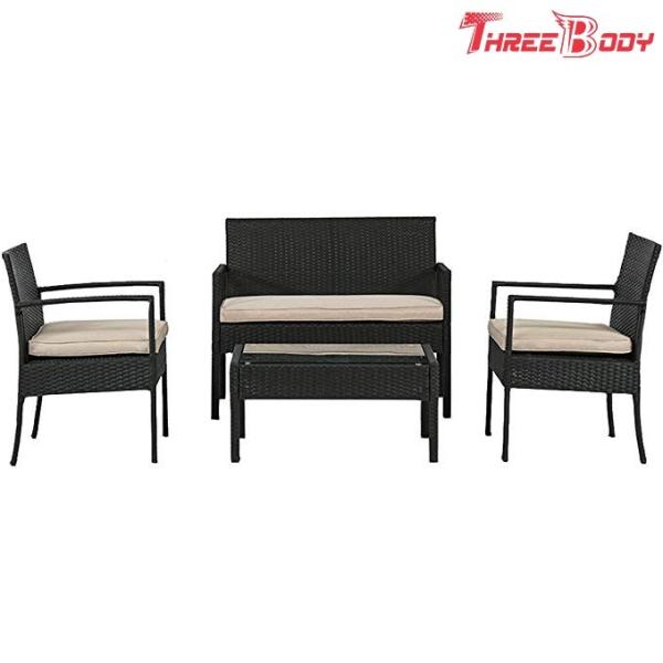 Wicker Outdoor Garden Furniture Rattan Patio Table And Chairs With Cushions