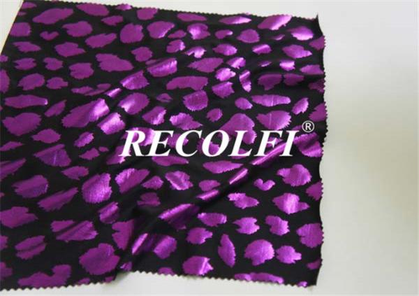 Repreve Yarn Shiny Foiling Activewear Knit nylon spandex Fabric Sweat Absorbing