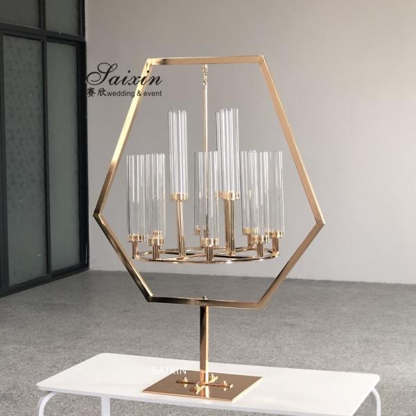Five Candle Candlestick Candelabra Metal Floor Standing 120cm