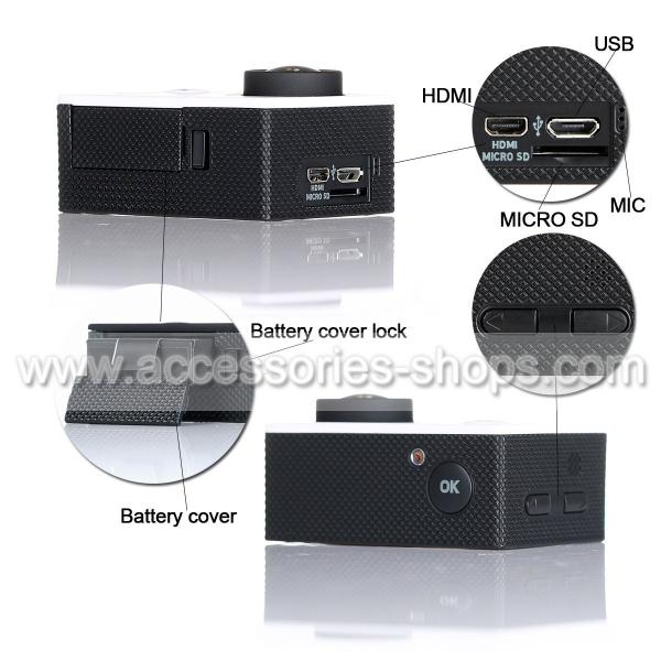 Underwater MINI HD 1080P 2.0inch WIFI Sports Camera