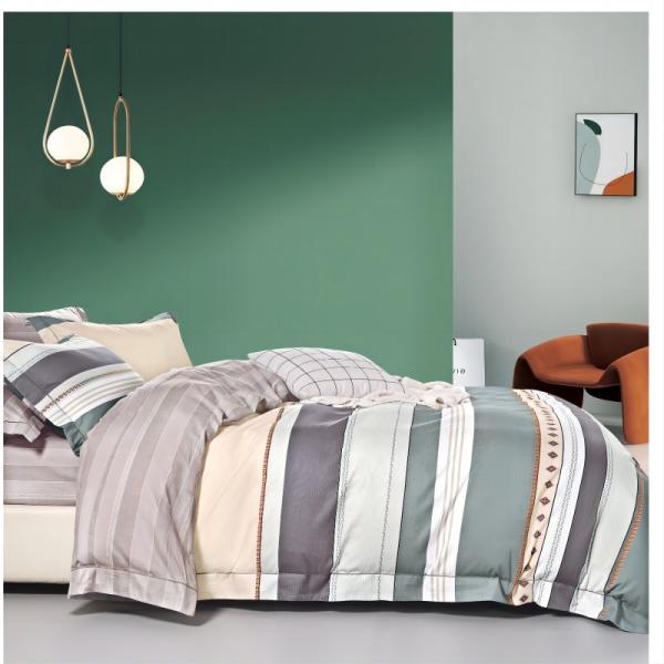 40s 100% Pure Cotton Bedding Set Printing Bed Sheet Quilt Cover Sets for Home Colorful