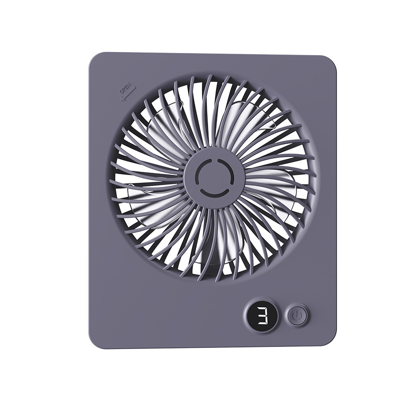 Ultra Thin Handheld Foldable Desk Fan USB Rechargeable With Quiet Personal Cooler