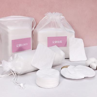 Disques de coton cosmétiques OEM, doux, sans peluche, pour le maquillage