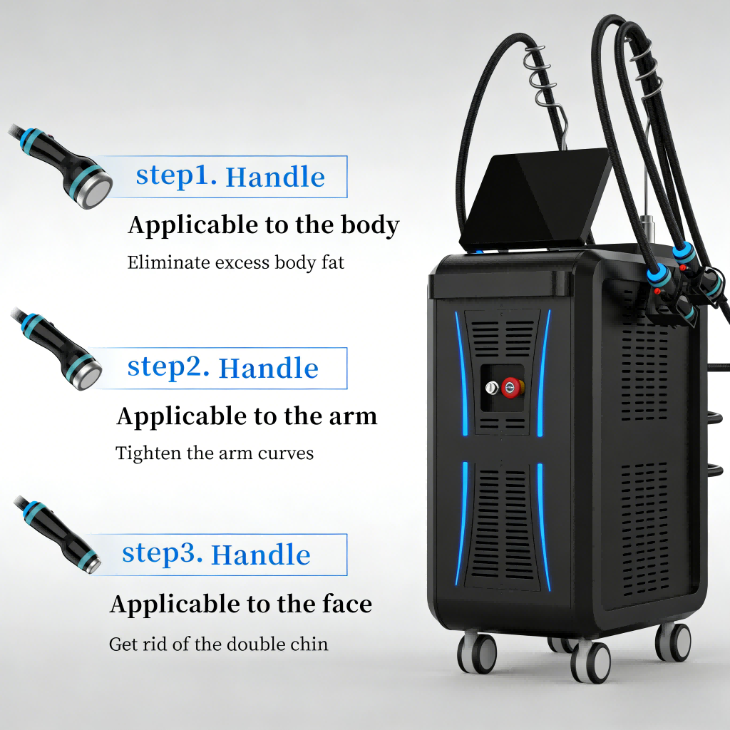 Ice Microwave Body Contouring System Non Invasive With 3 Handles