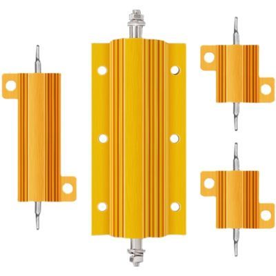 Gold Aluminum Shell Wirewound Resistor Car LED Lights Stable Performance Load