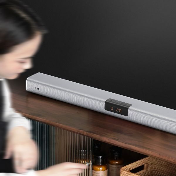 Strong Bass Portable Soundbar Sub woofer Home Theater movie wall mount Wireless Bluetooth dual Speaker with AUX HDMI ARC remote control