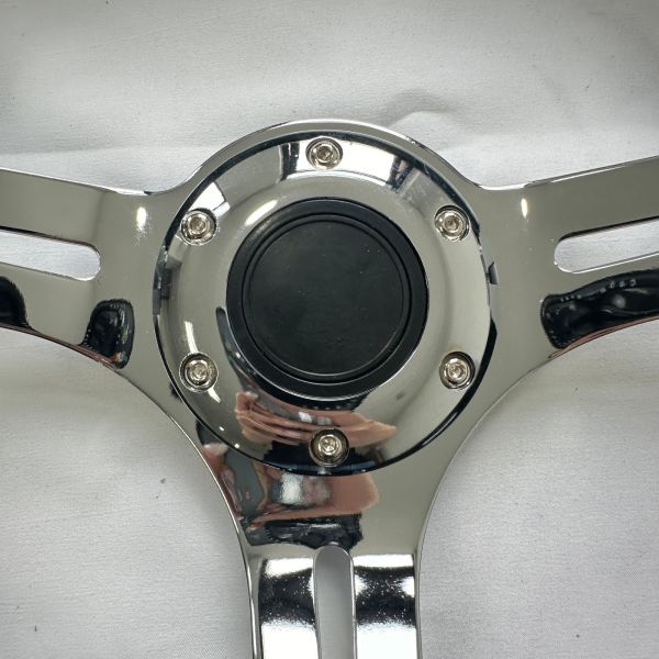 DELUXON 350mm Universal Racing Steering Wheels 3 Spoke Black Red Purple ABS Chrome