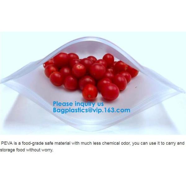 FOOD GRADE SILICONE: Strong, Thick 100% Durable Silicone Food Bags, Non-Toxic, Non-Leaching Hygienic And Reusable Food B
