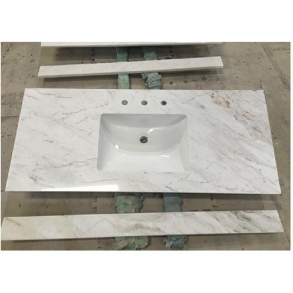 Белые Кунтертопс камня мрамора Каррары отполировали/другая поверхность финиша