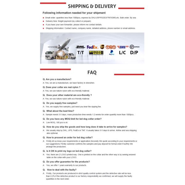 C903 Wholesale Factory Christmas Flashing Lights Usb Rechargeable Light Up Led Dog collars