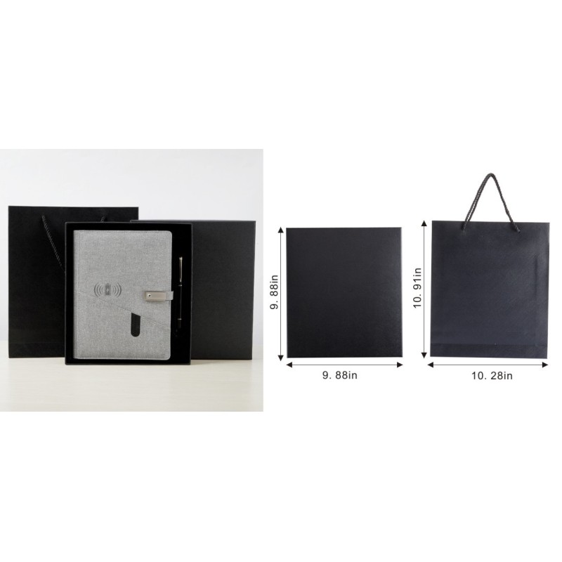 Premium USB Power Bank Notebook Loose Leaf Binder Business Gift Customizable