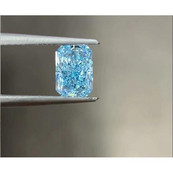 0.65 Carat CVD Lab Grown Blue Diamonds Emerald Without Inlay To Cultivate