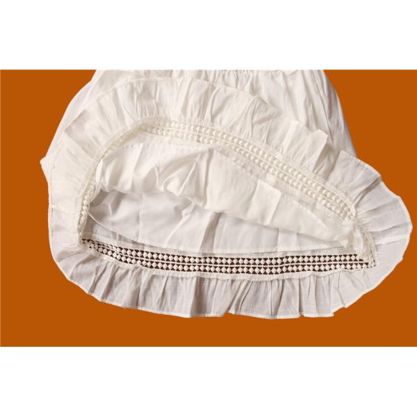 Cute Simple Princess Collar Ladies White Casual Dresses 68% Rayon 32% Polyeser