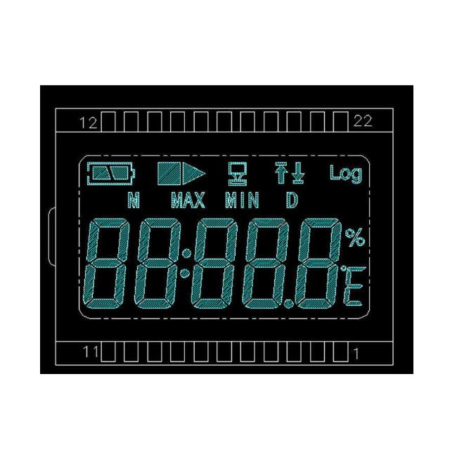 Экран Lcd предпосылки отрицательного дисплея VA LCD черный для радиотехнической аппаратуры