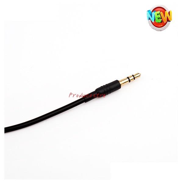 Universal square ear cover Sport MP3 Wired Headphone for music and PC Computer game in black