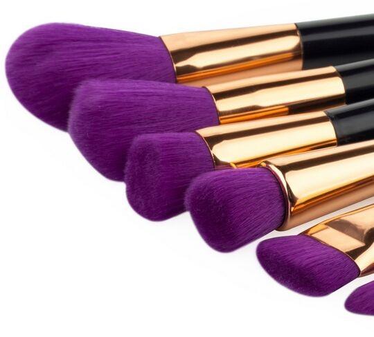 15 in 1 make up tool brush kit purple  Beauty makeup tools