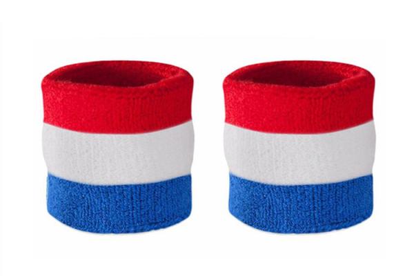Beautiful Sports Wrist Sweatbands Embroidery Logo Design SGS Certification