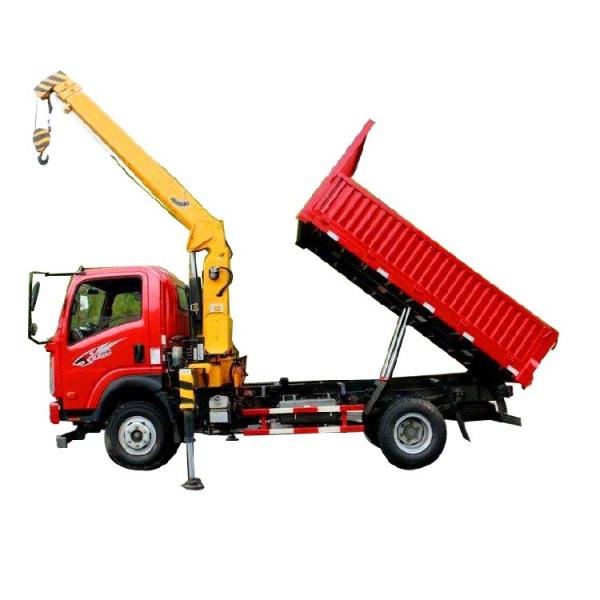 Truck Crane 4 Ton Straight Boom Crane Hydraulic Truck Mounted Crane
