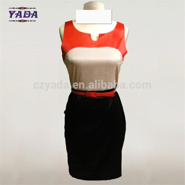 Mulheres de design de costura de cores roupas de mulher de moda casual 2017 mulheres sexy vestido de uma peça para venda