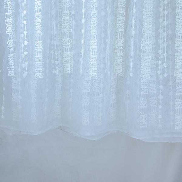 White Tulle Mesh Embroidery Wedding Dress Fabric 125cm Width